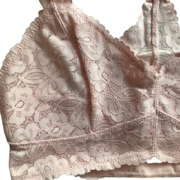 Free People Galloon Lace Racerback Bralette Pink S - Picture 6 of 9